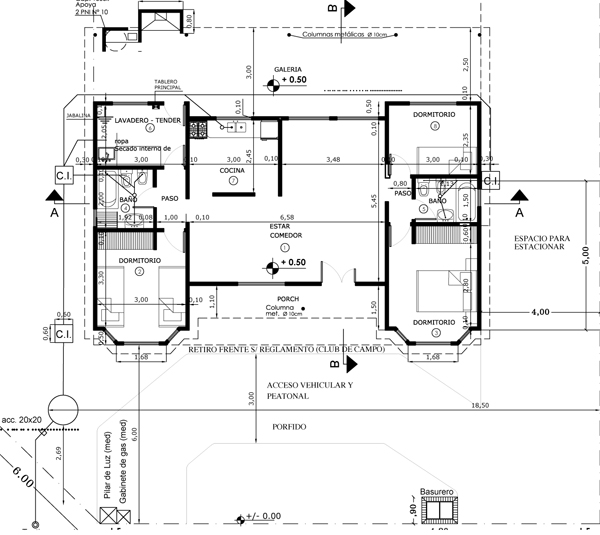 Plano casa canadiense Cañuelas